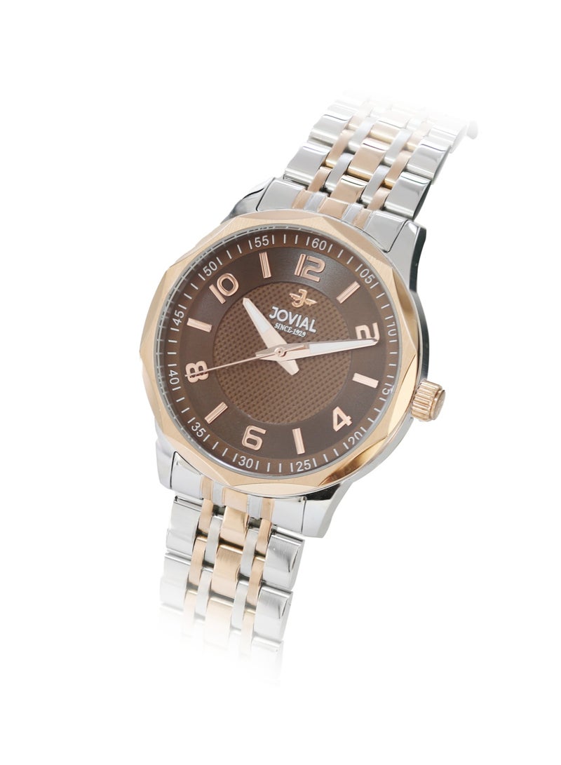 Jovial JOVIAL 5053LAMQ10E Women's Stainless Steel Watch, Brown Dial, Water Resistant, Analog, 28MM - Image 2