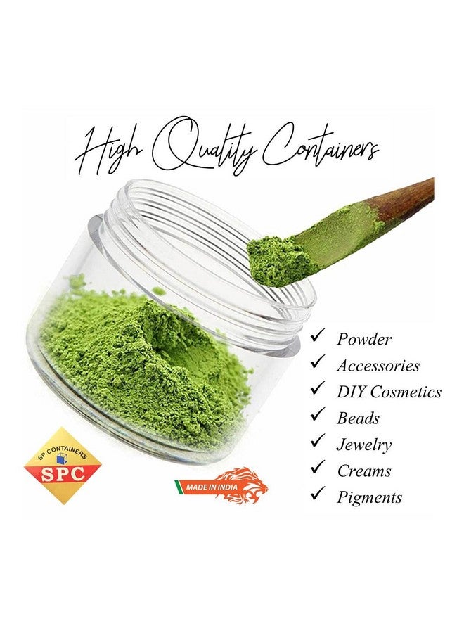 SPC Empty Acrylic San Jar Transparent Cosmetic Container With Leakproof Inner Lids For Lip Balms, Lip Scrubs, Body Butters, Eyeshadow, Makeup & Diy Cosmetics Beauty Products(Black, 8 ml) (Pack Of 5) - Image 5