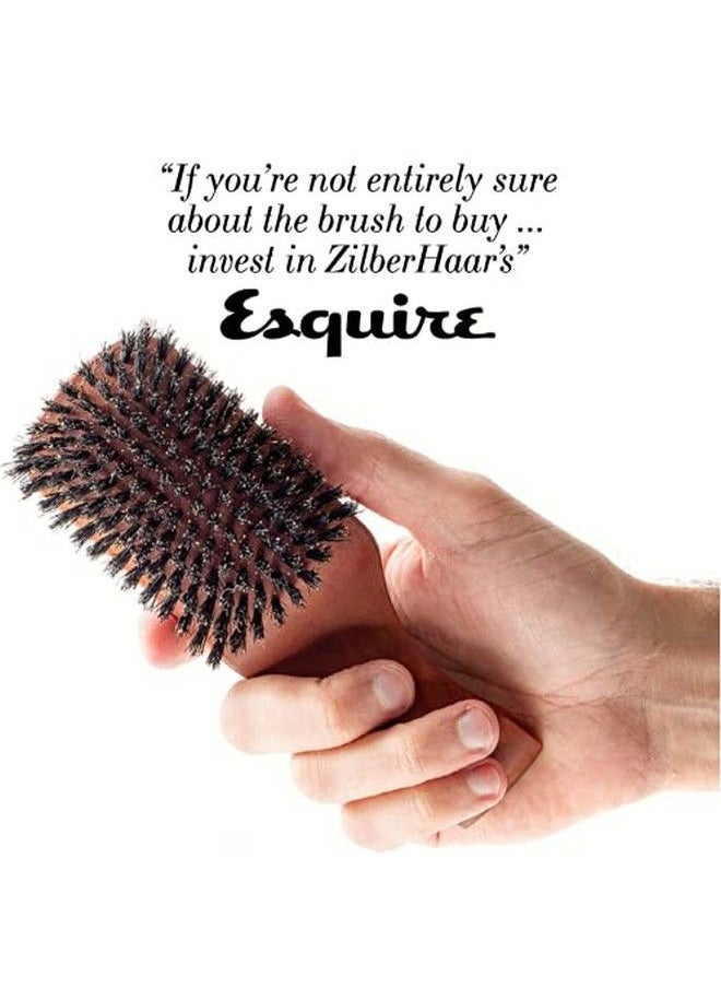 ZilberHaar - Major Men'S Hair And Beard Brush Soft Boar Bristles Massages And Exfoliates Skin And Scalp Ideal Men'S Grooming Accessory Made In Germany - Image 1