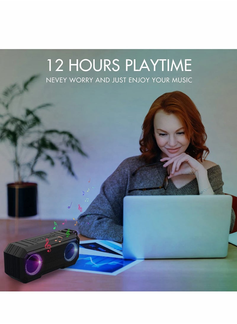 Y&D Portable Bluetooth Speaker,IPX7 Waterproof Wireless Speaker with 16W Loud Stereo Sound, Outdoor Speakers 5.0, 12H Playtime  - Image 2