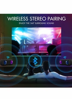 Y&D Portable Bluetooth Speaker,IPX7 Waterproof Wireless Speaker with 16W Loud Stereo Sound, Outdoor Speakers 5.0, 12H Playtime  - Image 3