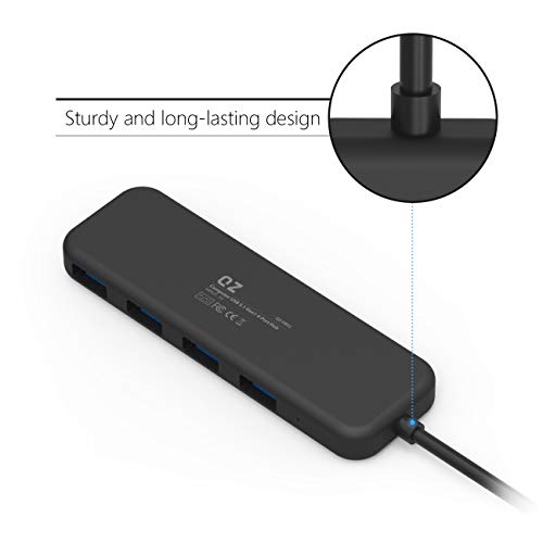 QZ [1.3 Feet Long Cable, USB 3.1 Gen 1] QZ USB Hub for Next Gen Office Work Station, 4 Ports, USB 3.1 Gen 1 for PC and Laptops - Image 5