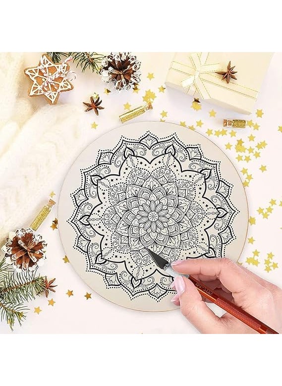 Variety Canvas Variety Canvas MDF Round Boards for Art and Craft Wood MDF Sheets for Craft Work DIY MDF Cutouts 3 2  - Image 3