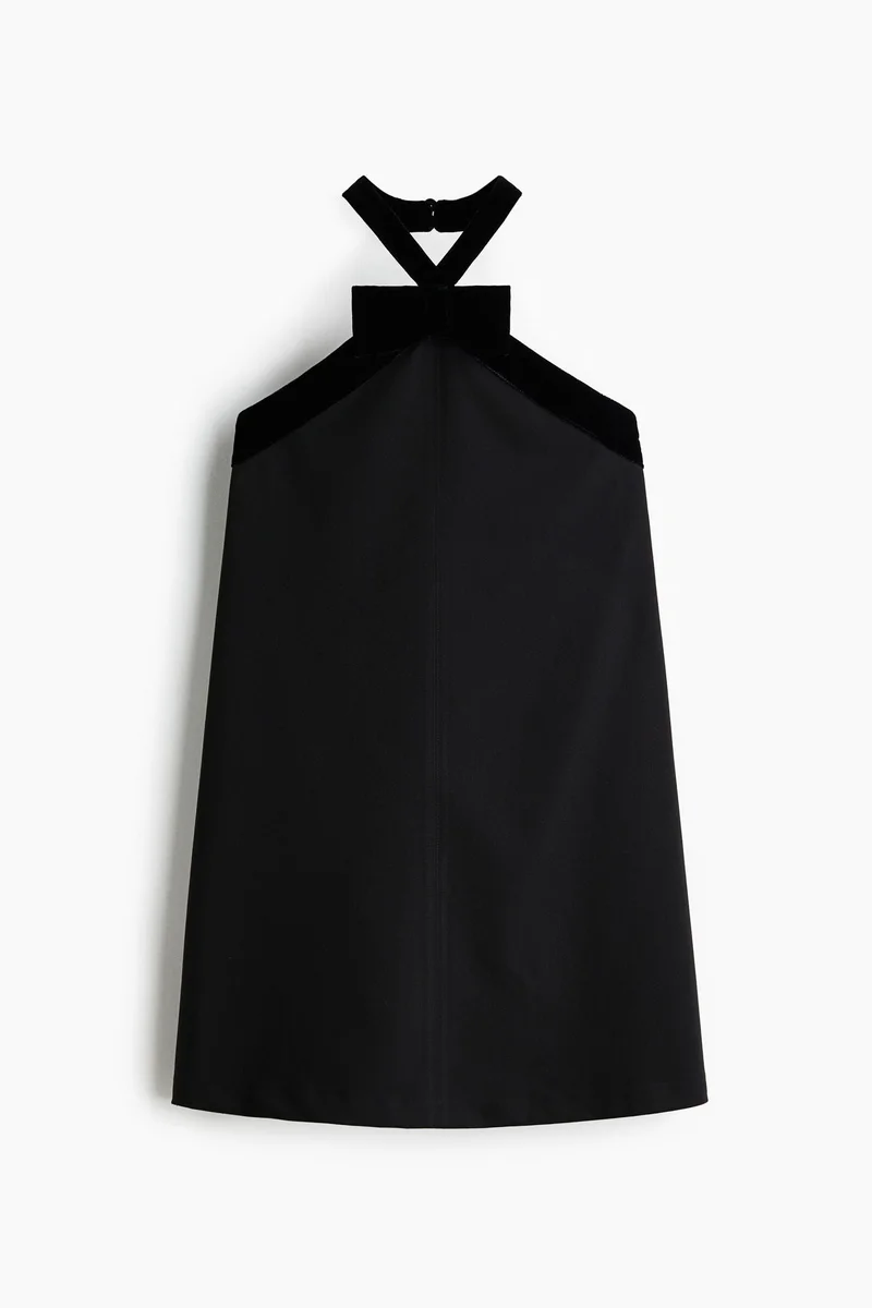 H&M Bow-detail halterneck dress