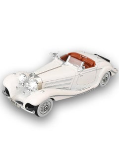 CHE ZHI 1:24 Scale Benz 500K Diecast Classic Car Model – Pull Back Toy with Sound & Light, Retro Collectible Vehicle Gift for Kids & Adults  - Image 1