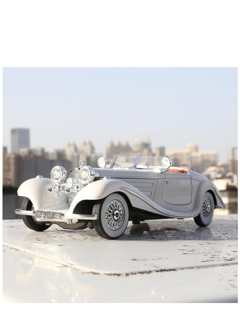 CHE ZHI 1:24 Scale Benz 500K Diecast Classic Car Model – Pull Back Toy with Sound & Light, Retro Collectible Vehicle Gift for Kids & Adults - Image 2