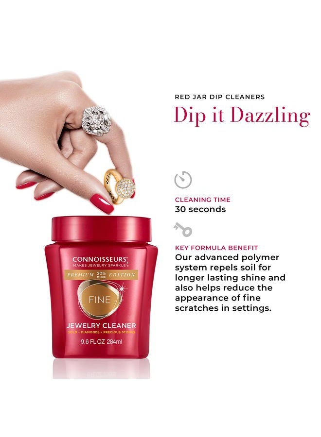 Connoisseurs Premium Edition Fine Jewelry Cleaner Solution for Gold, Diamonds, Platinum, and Gemstones - 9.6 fl oz - Restores Brilliance in Seconds - Image 4