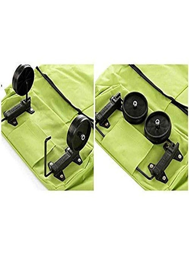 AVIROM Foldable Shopping Trolley Bag with Wheels Folding Travel Luggage Bag/Vegetable, Grocery, Shopping Trolley Carry Bag - Image 4