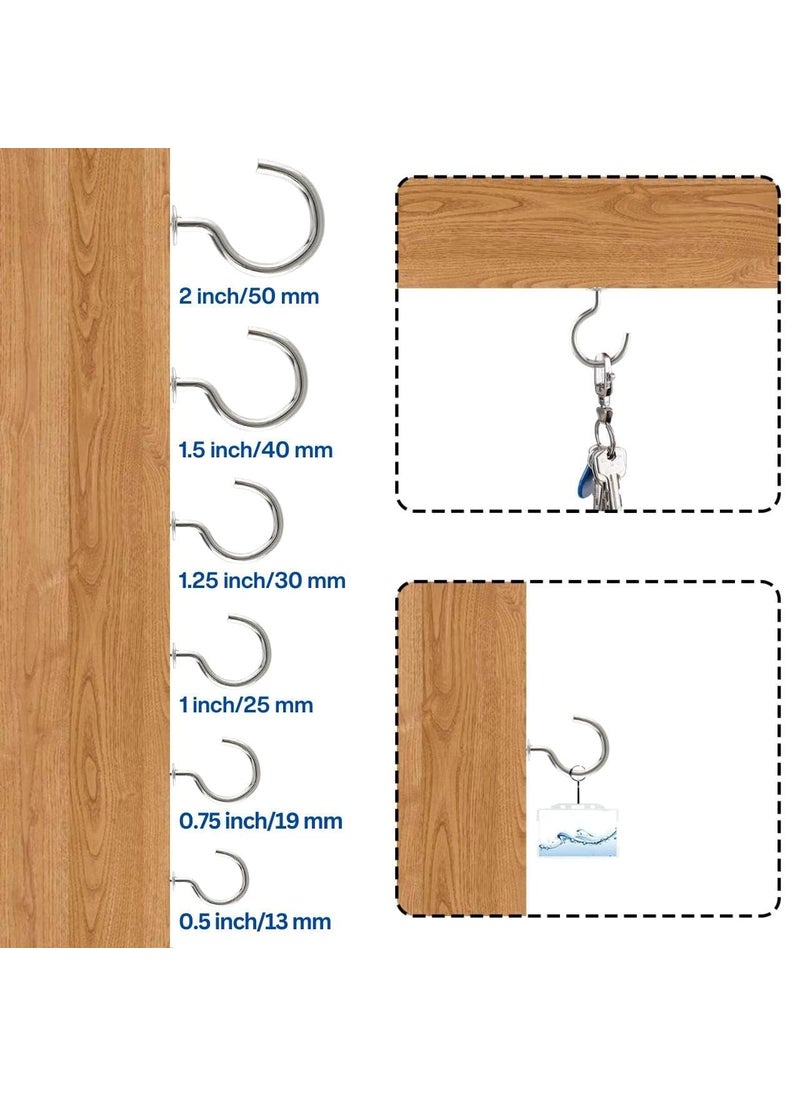 NOZOMI NOZOMI 15 Inch Steel Cup Ceiling J Hooks Heavy Duty Wall Hooks for Hanging Multipurpose Strong Holder for Kitchen Bathroom LED Light Clothes Plants etc 10 Pcs  - Image 5