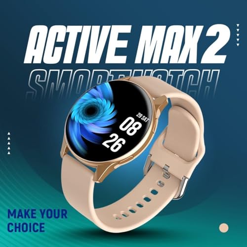 PunnkFunnk Active 2 Smart Watch with 2 Series | Bluetooth 4.0 +5.0 Dual Mode | LCD 1.3 Inch | Aluminum Dial | Silicon Straps | Clip Charge Mode | Bluetooth Calling Smartwatch (Peach) - Image 4