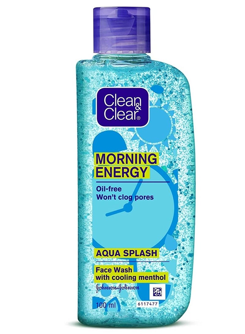 Clean & Clear Foaming Face Wash For Oily Skin 150ml and Clean & Clear Morning Energy Aqua Splash Blue - Image 3