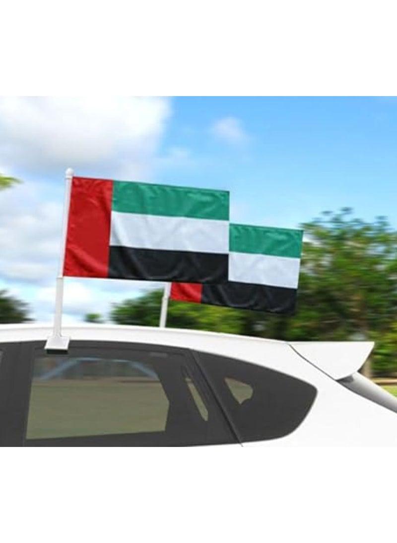 Yuwell - UAE Car Window Flag For UAE National Day Flag Day Celebration 12X18 Inch - Image 1