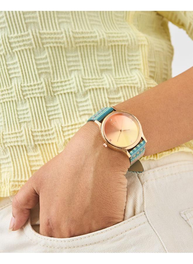 Chumbak TEAL by Chumbak Ombre Aztec Watch Teal - Image 1