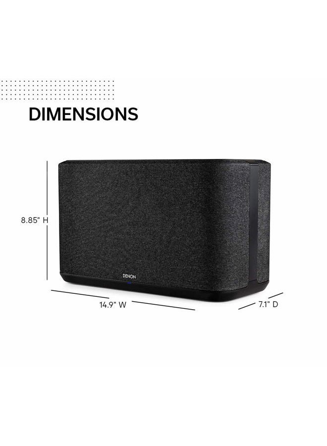 DENON Home 350 Wireless Smart Speaker – Powerful Stereo Sound, Wi-Fi & Bluetooth, HEOS Built-in, Alexa Built-in, Siri & AirPlay 2, Spotify Connect, Multi-Room Support, Black - Image 3