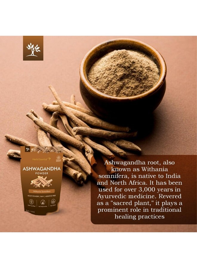Herb Essential مسحوق أشواغاندا النقي الأساسي - 50 جرام - Image 4