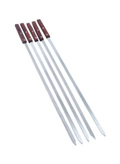AL RIMAYA BBQ Skewers With Wood Hand 5pcs 50CM  - Image 3