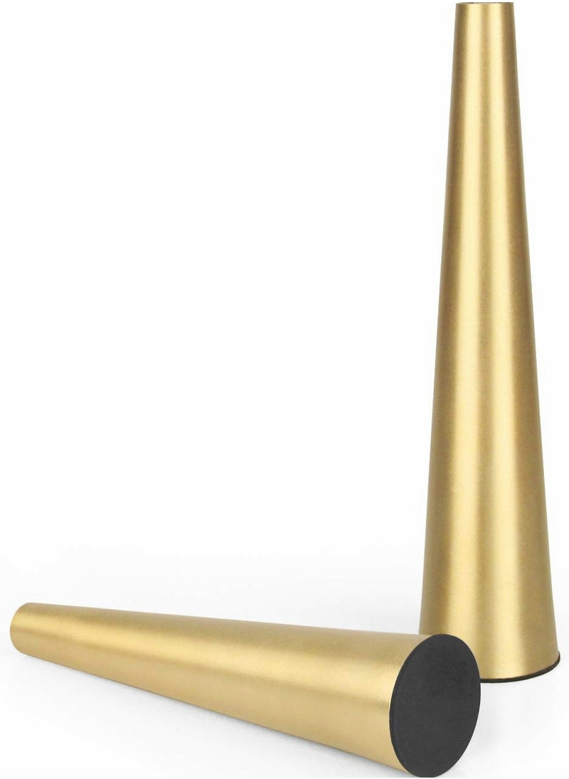 Excefore - Gold Metal Vase, 2 Pcs 10.5/8.5 inch Flower Vase Home Décor Living Room Boho Vases for Entryway, Bookshelf, Mantel, Centerpieces, Shelf Décor(Gold) - Image 1