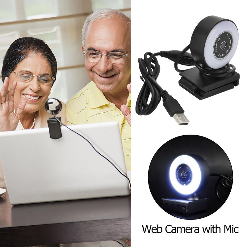USB Webcam with Touch Control 1080p HD Microphone for Computer Meeting Live Streaming - Image 4