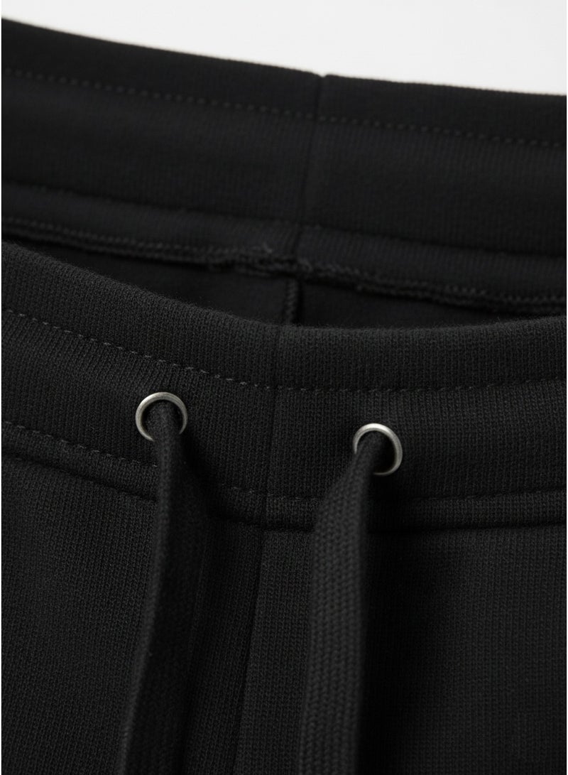 Iron Mountain Men’s Jogger Pants – Cotton Blend Regular Fit Drawstring Trousers in Black - Image 5