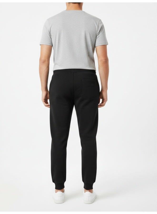 Iron Mountain Men’s Jogger Pants – Cotton Blend Regular Fit Drawstring Trousers in Black - Image 4