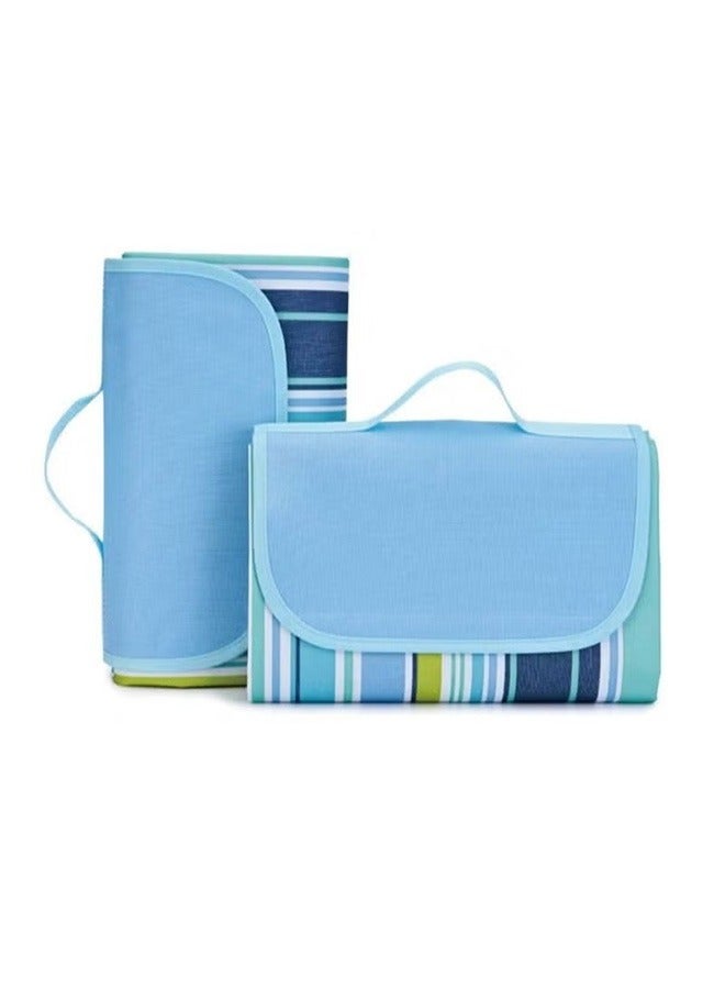 Generic Waterproof Foldable Outdoor Picnic Mat Beach Mat 145x180cm, Blue  - Image 3