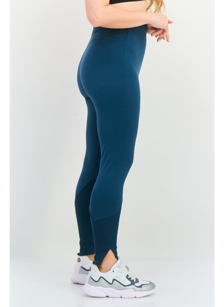 Adidas - Women Sportswear Fit Brand Logo Outdoor Leggings, Teal Green - Image 1