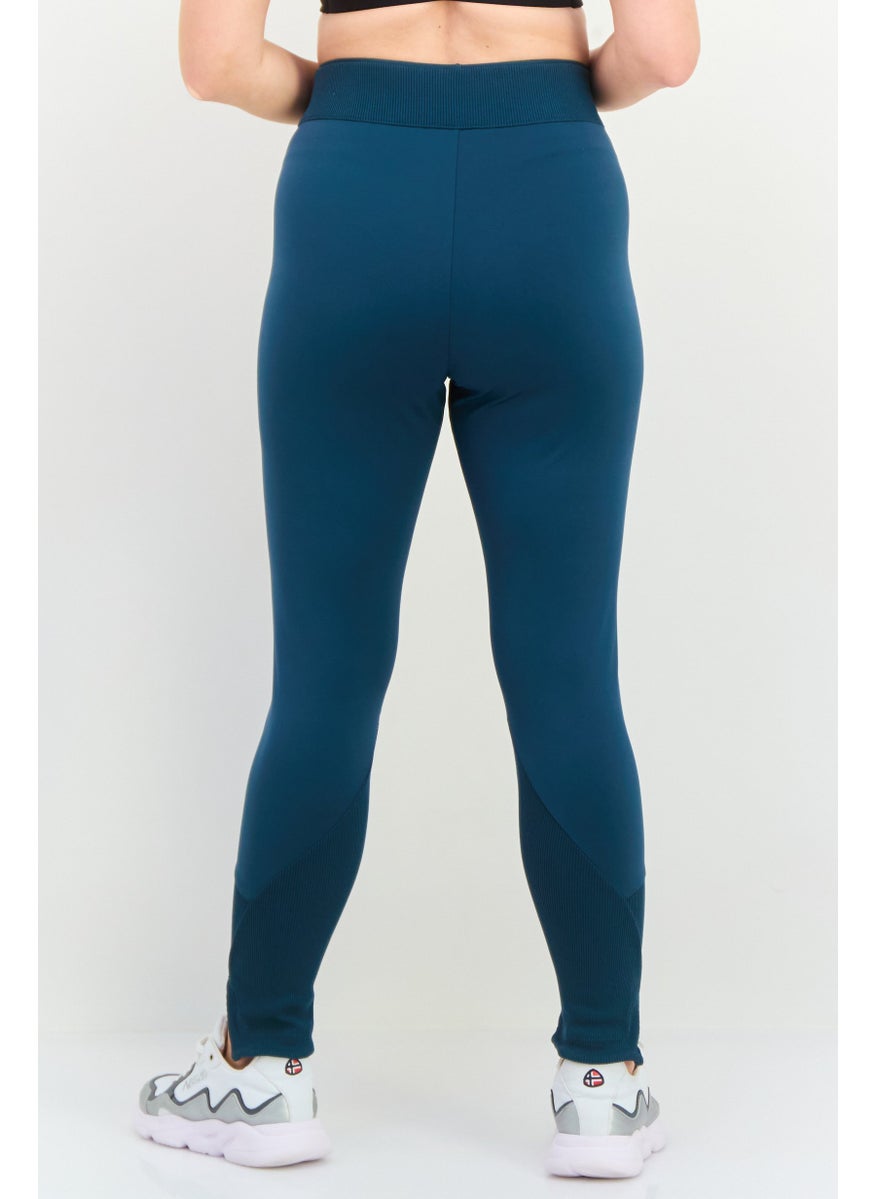 Adidas - Women Sportswear Fit Brand Logo Outdoor Leggings, Teal Green - Image 1