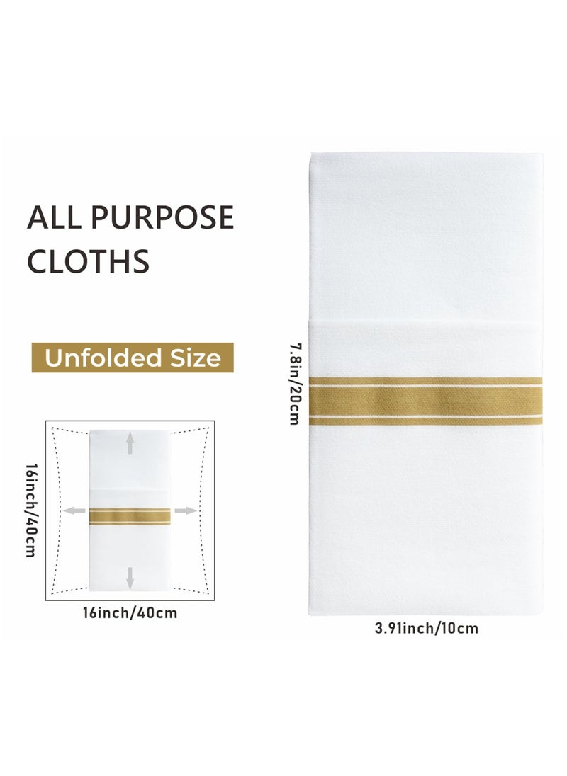 Generic 50 Pcs 40*40cm Disposable Dinner Napkins with Built-in Flatware Pocket For New Year Wedding Party Linen Feel  - Image 2