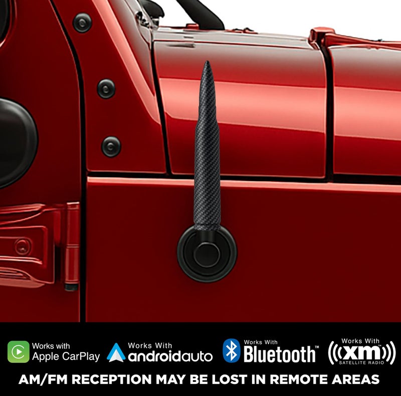 EcoAuto 50 Cal Badass Bullet Antenna® Fits Jeep Wrangler JK & JL from (2007 for Jeep Wrangler & Gladiator Accessories - Car Wash Safe & Anti Thelf Design - Ditch The Whip & Upgrade Your Jeep - Image 4