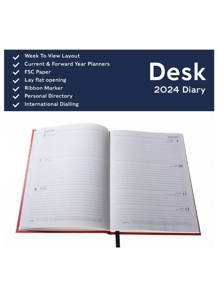 Collins Collins Standard Desk 2024 Diary A4 Week to View Business Diary - Business Planner and Organiser - January to December 2024 Diary - Weekly - Black - 40.99-24  - Image 4