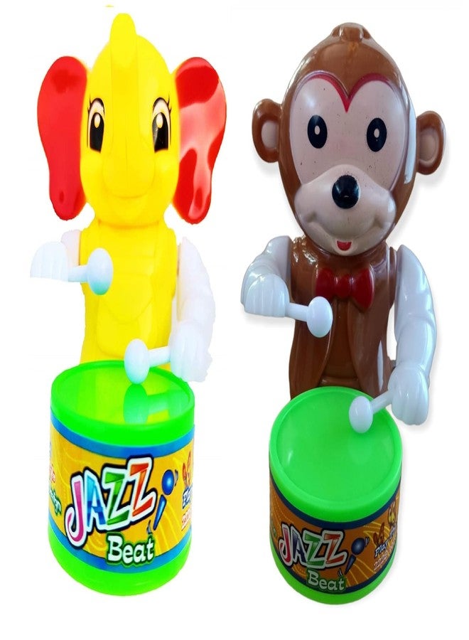 SHANVI Toys Key-Operated Cute Drummer Toy for Toddler Kids Birthday Gift Birthday Return Gift Drumming and Dancing Action for Kids (ELE-Choco MONKEY-002) - Image 1