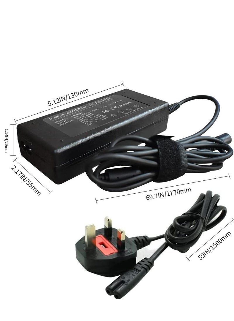 TLAXCA - 90W Univeral Laptop Charger, 15V-20V Power Supply with 10 Connectors, Compatible with 65W 45W AC Adapter for Notebook ACER, ASUS, HP, LENOVO ThinkPad, SAMSUNG, SONY TOSHIBA - Image 1