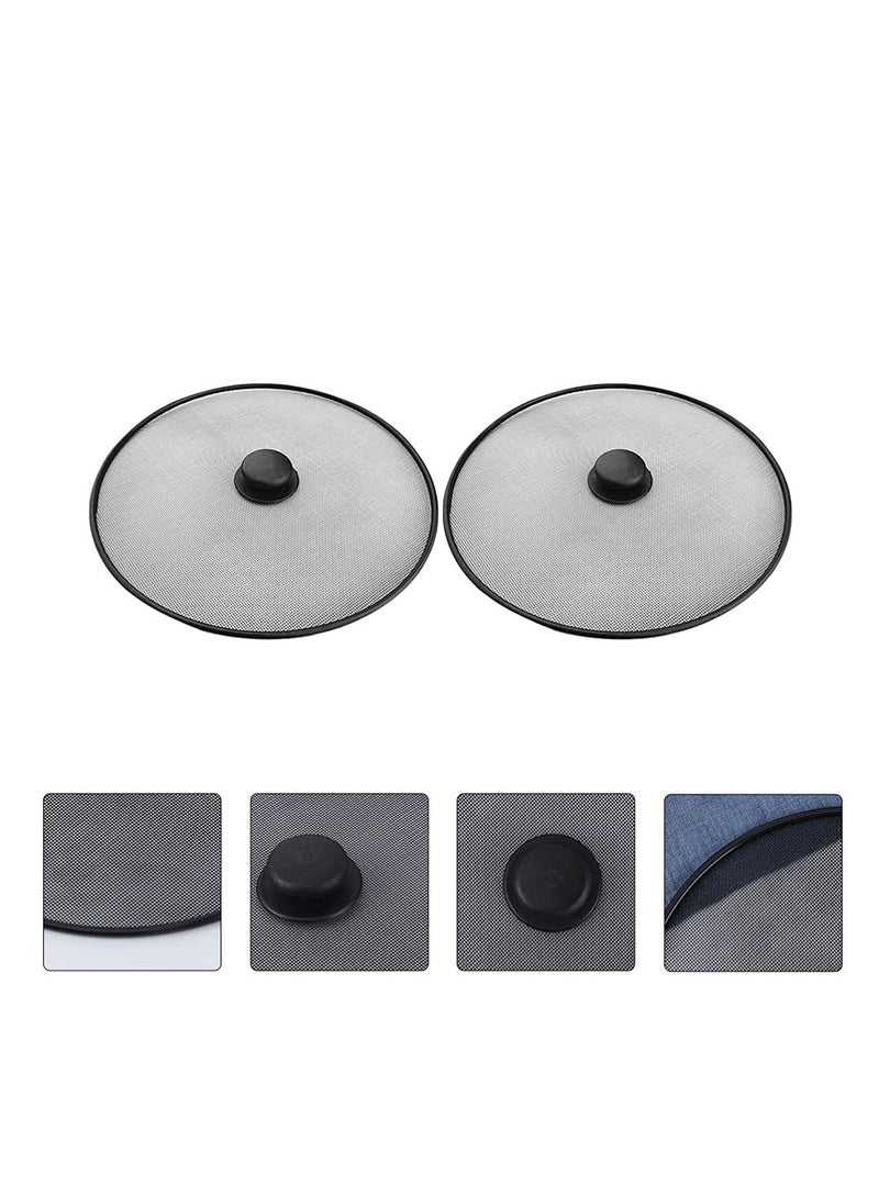 KASTWAVE 2Pcs Splatter Screen for Frying Pan Stainless Steel Fine Mesh Grease Splatter Guard Oil Splatter Screen Guard for Frying Pan Cooking Kitchen Gadget - Image 4