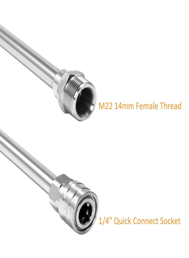 PWACCS Pressure Washer Extension Wand, Universal Lance Extension for Power Washer, Stainless Steel Replacement of Pressure Washing Extended Rod, M22 to 1/4 Inch Quick Connector - Image 3