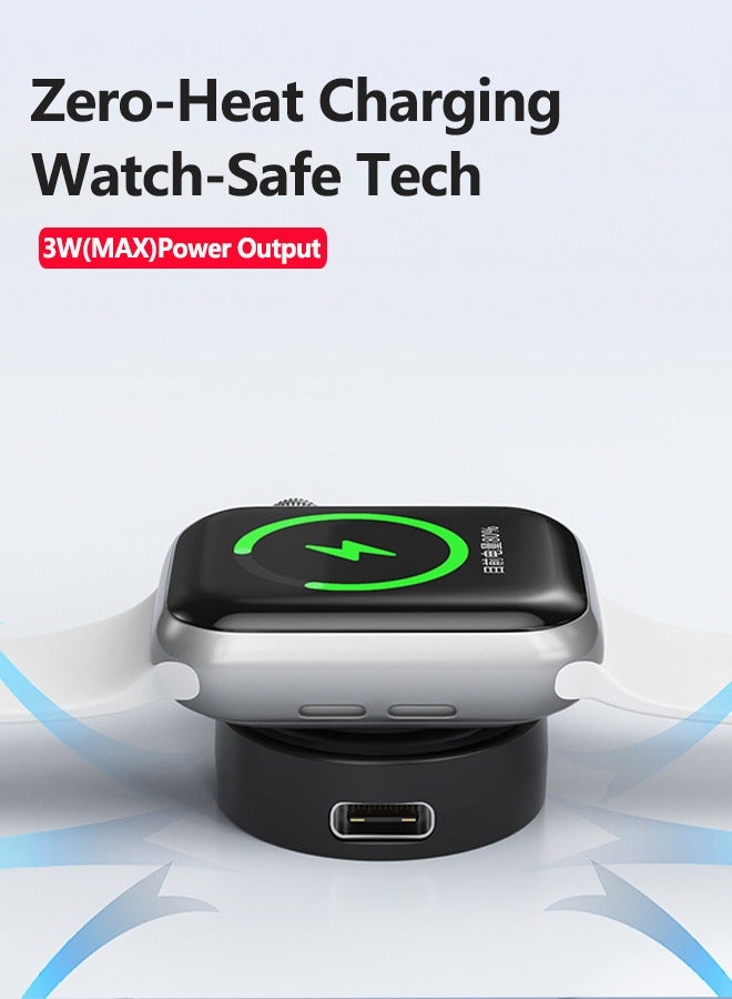 Portable Magnetic Wiriless USB A Charger for Apple Watch Ultra Se Series 9 8 7 SE 6 5 4 3,Car iWatch Charging,Airplane Travel Gadgets Gear Essentials Accessories - Image 2
