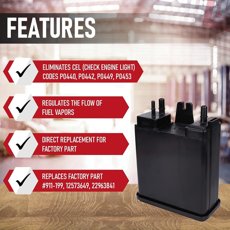 AA Ignition Vapor Canister - Replaces 22963841, 911-199, 12573649 - Compatible with Cadillac, Chevy, GMC and Hummer Vehicles - 5.3L, 6.0L, 6.2L - 2004-2016 - Escalade, Avalanche, Suburban 1500, Yukon XL 1500, H2 - Image 2