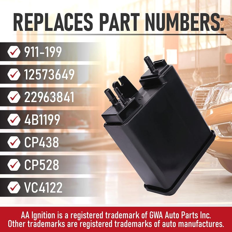 AA Ignition Vapor Canister - Replaces 22963841, 911-199, 12573649 - Compatible with Cadillac, Chevy, GMC and Hummer Vehicles - 5.3L, 6.0L, 6.2L - 2004-2016 - Escalade, Avalanche, Suburban 1500, Yukon XL 1500, H2 - Image 3