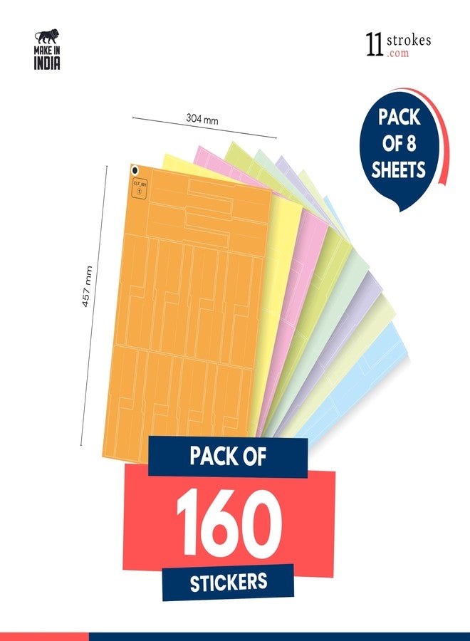 11 Strokes - Pack of 160 Cable Tag Stickers I Wire Ties for Cable Name tag I Price tag Stickers I Cable Labels Tags Name Stickers Label Jewellery Sticker - Image 2
