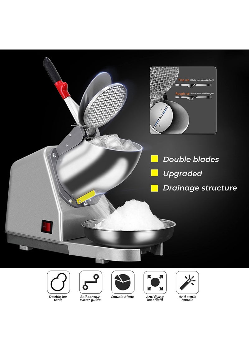 ET-LIFE Electric Ice Crusher Machine Electric Shaved Ice Machine Smoothie Machine for Home and Commercial - Image 2