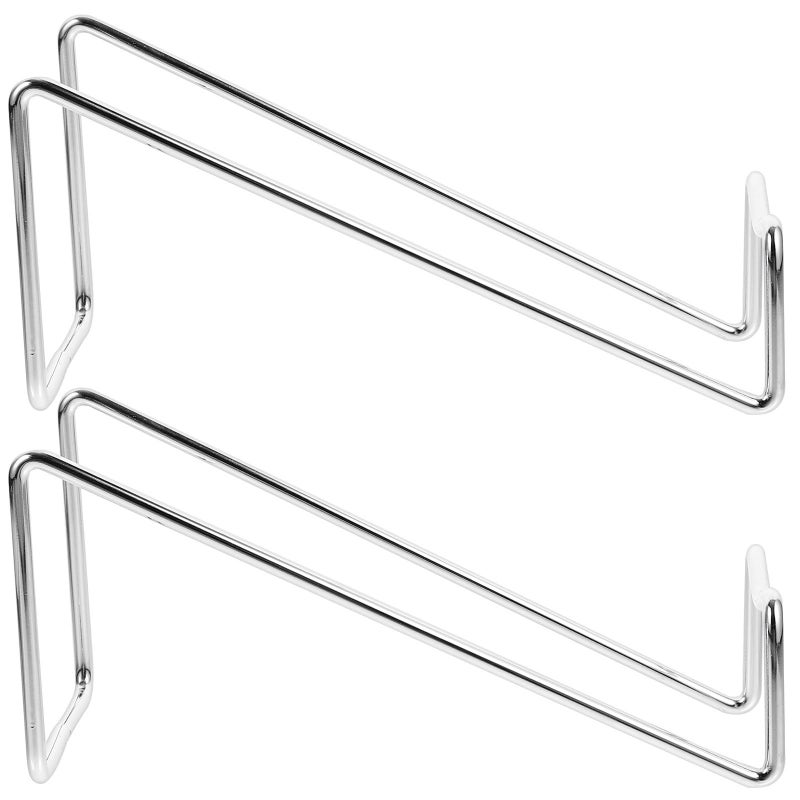 Small Metal Wine Bottle Holder Set Of 2 Silver Tabletop Wine Rack For Home Bar Display - Image 2