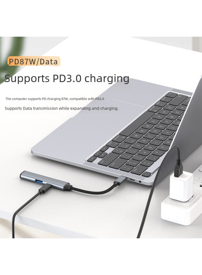محول توسعة ثلاثي في واحد، موسع منافذ USB متعدد، منفذ سماعات، محور سرعة، محطة إرسال لاب توب - Image 2