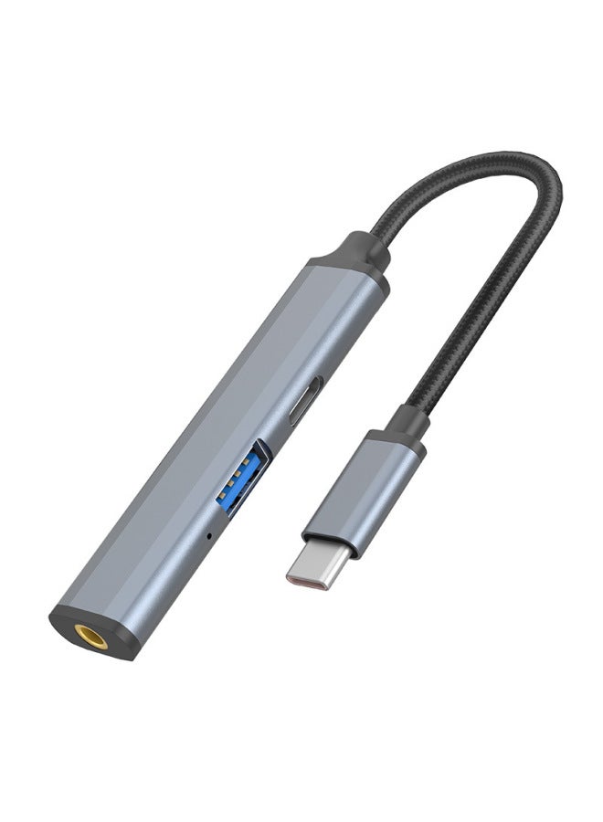 محول توسعة ثلاثي في واحد، موسع منافذ USB متعدد، منفذ سماعات، محور سرعة، محطة إرسال لاب توب - Image 5