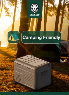 GREEN LION GFC-35 Car Fridge with Touch Control Display 35L / Pull Bar & Wheels/ Two Shelves / Easy Setup / Camping Refrigerant / Outdoor / Road Trip/ Temperature Control /Car Refrigerator - Black  - Image 4