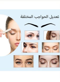 Generic 12 Pcs Eyebrow Razor Ladies Razor For Facial And Body Hair Trimmer Safety ﻿Off white  - Image 3