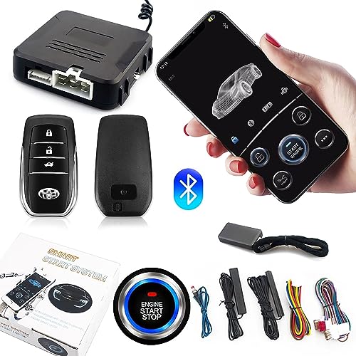 CHADWICK Car Remote Start Stop Kit, 12V One-Key Engine Start Anti-Theft System, PKE Passive Keyless Entry with Push Button, Bluetooth Mobile Phone APP Control, Professional Installation Needed - Image 1