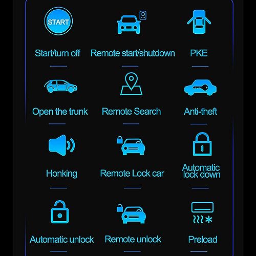 CHADWICK Car Remote Start Stop Kit, 12V One-Key Engine Start Anti-Theft System, PKE Passive Keyless Entry with Push Button, Bluetooth Mobile Phone APP Control, Professional Installation Needed - Image 3