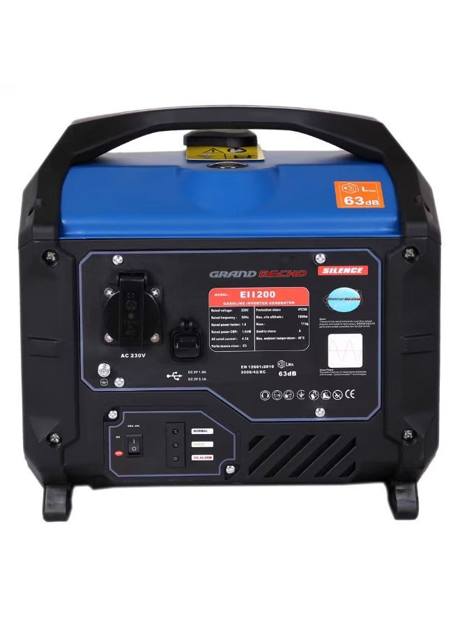 جراند ديشو مولد عاكس بنزين محمول صامت جراند ديتشو EI1200 بقوة 1000 واط - Image 1