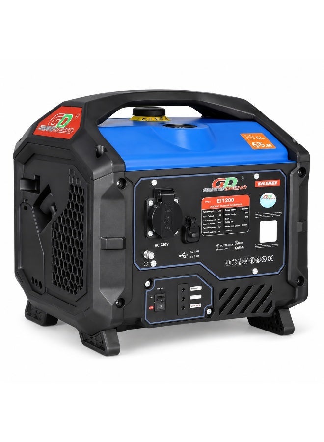 Grand Decho EI1200 1000W Portable Gasoline inverter Generator - Image 1