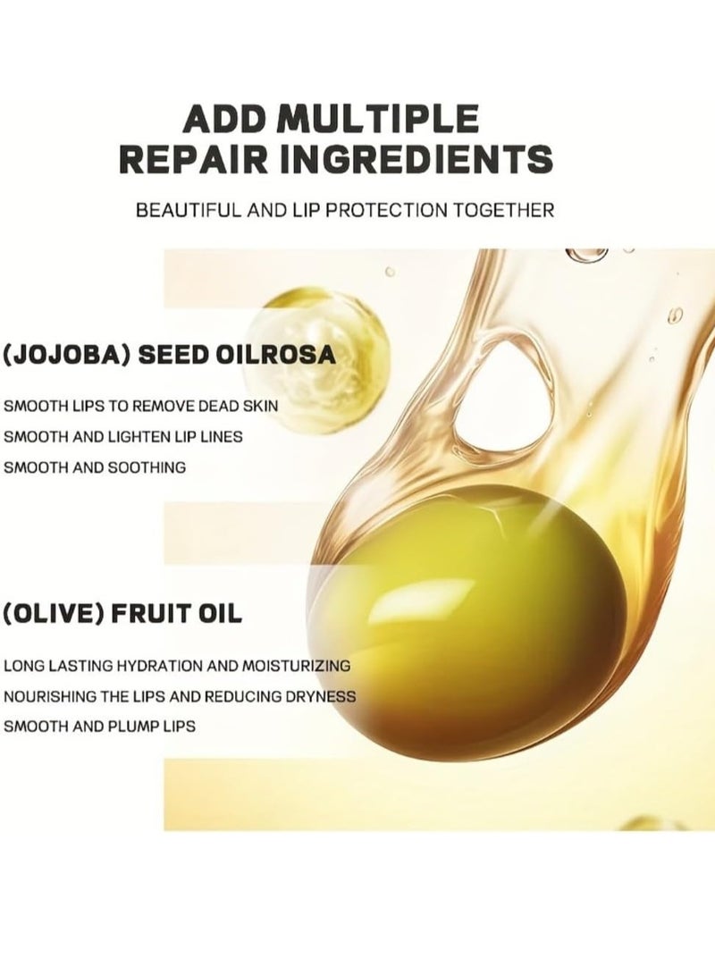 pudaier ملمع شفاه مرطب ومرطب لمدة 12 ساعة، أحمر شفاه سائل معطر نباتي، لامع، لامع، رافع لون الشفاه، ملمع شفاه زيتي، زيت شفاه 08 - Image 2