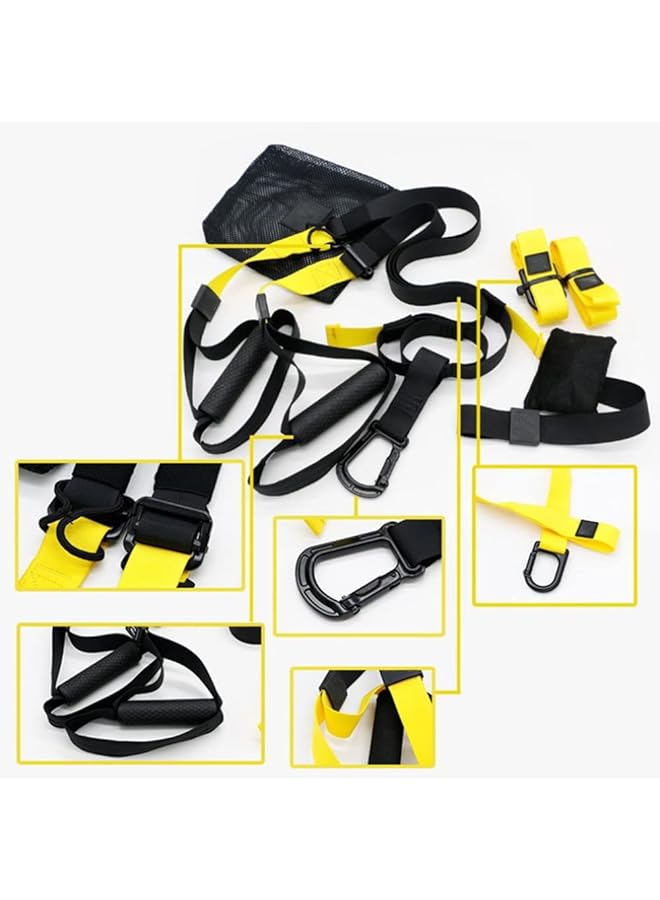 Arabest Suspension Trainer All In One Home Suspension Training Kit Powerlifting Strength Workout Straps Full Body Complete Core Exercise Home Gym System For The Seasoned Gym Enthusiast - Image 3